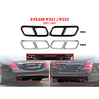 Двойни стикери за накрайници Mercedes S W221 W222 - EM01/EM02 - Sellzone.bg Двойни стикери за накрайници Mercedes S W221 W222 - EM01/EM02